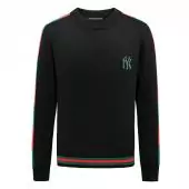 pull gucci pas cher homme pull col rond stripe maille